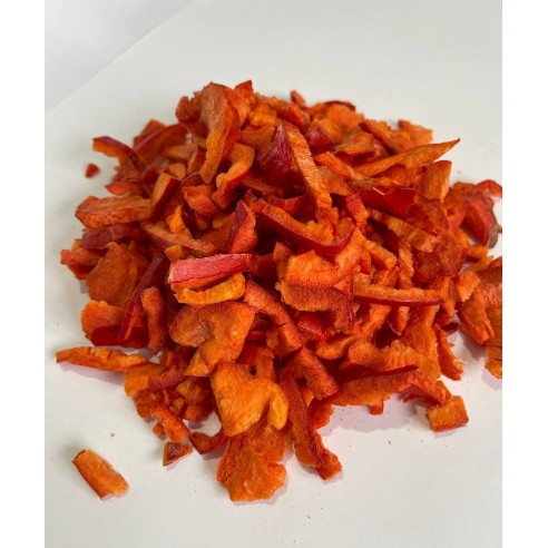Freeze-dried sweet pepper